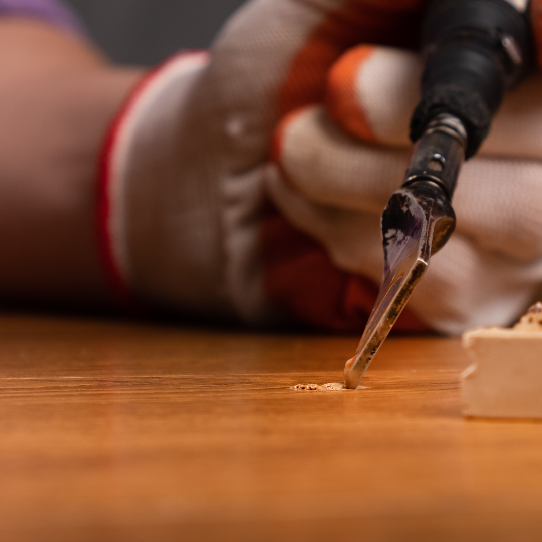 Hardwood floor scratch repair