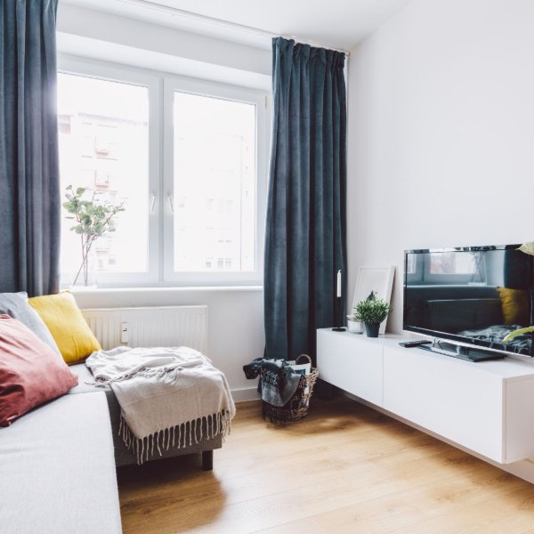 Bright and cozy apartment living room