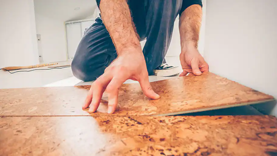 professional-installing-cork-floor