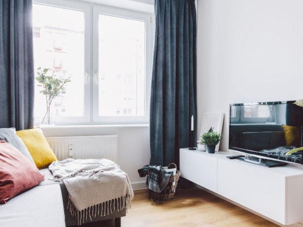 Small and bright living room in an apartment